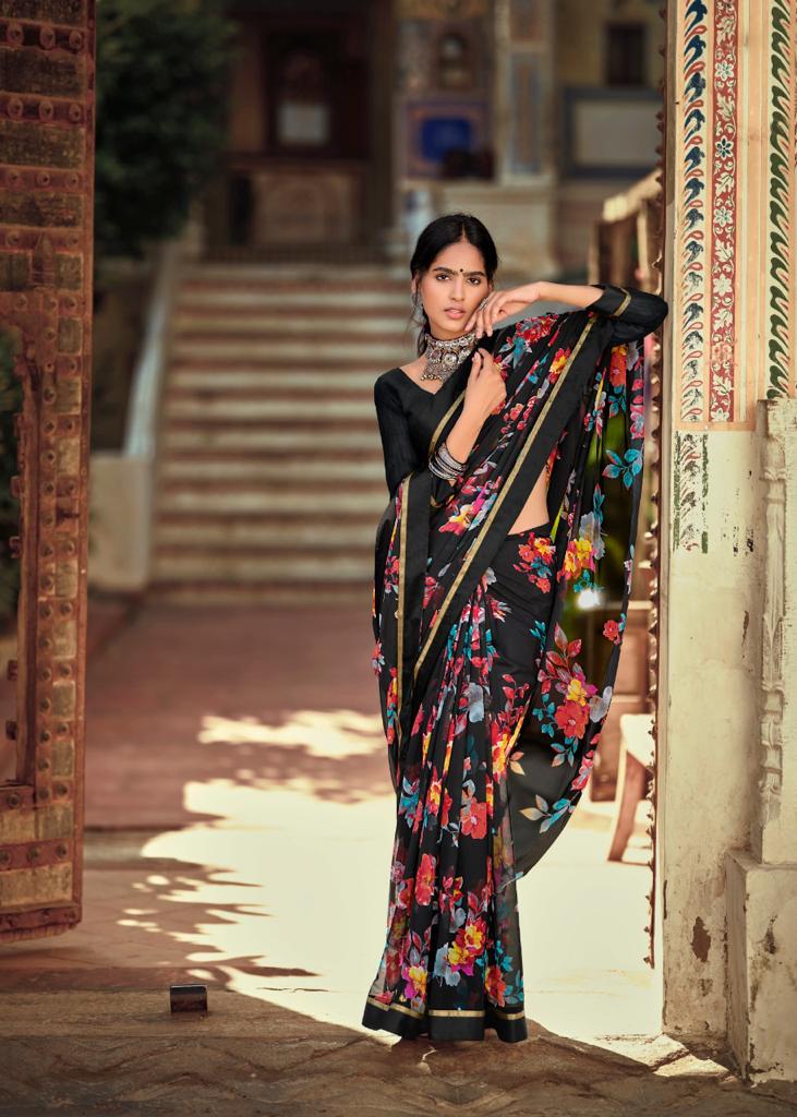 Kashvi Phulwari Casual Wear Georgette Printed Designer Saree Collection